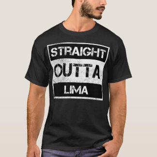 Straight Outta Lima Peru Distress Souven T-shirt