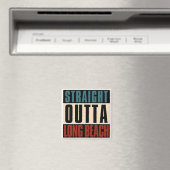 Straight Outta Long Beach Californië Magneet (Insitu (Vaatwasser))