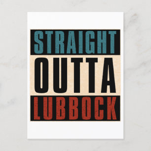 Straight Outta Lubbock Texas TX Feestdagenkaart