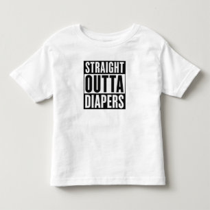 Straight Outta Luiers - Grappige Potty Training Kinder Shirts