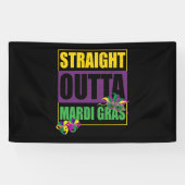 Straight Outta Mardi Gras Spandoek (Horizontaal)