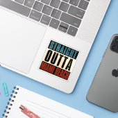 Straight Outta Miami Beach Florida FL Sticker (Laptop met iPhone)