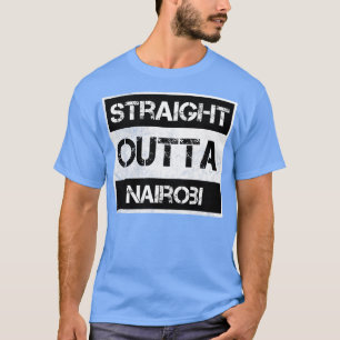 Straight Outta Nairobi Kenia Vintage zo verontrust T-shirt