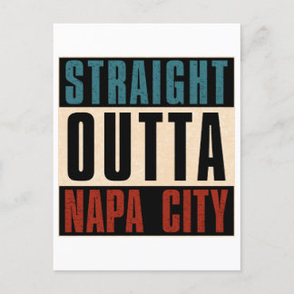 Straight Outta Napa California CA Briefkaart