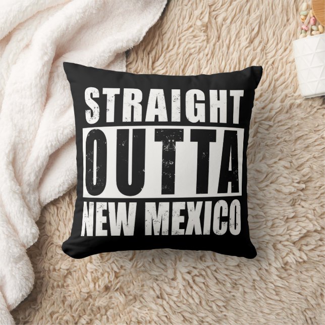 Straight Outta New Mexico Word Art Kussen (Deken)