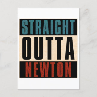 Straight Outta Newton Massachusetts MA Briefkaart