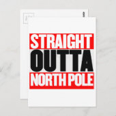 Straight Outta North Pole Briefkaart (Voorkant / Achterkant)