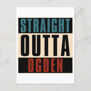 Straight Outta Ogden Utah UT Briefkaart