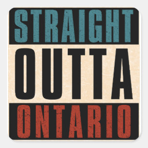 Straight Outta Ontario Californië Vierkante Sticker