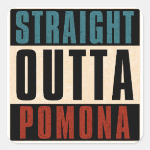 Straight Outta Pomona Californië Vierkante Sticker