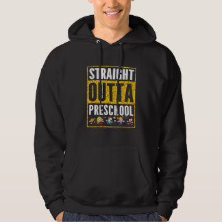Straight Outta Preschool Cool Afstudeerder Heart G Hoodie