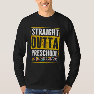 Straight Outta Preschool Cool Afstudeerder Heart G T-shirt