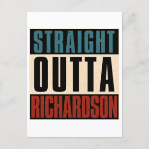 Straight Outta Richardson Texas TX Briefkaart