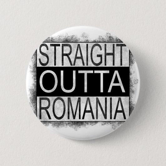 Straight Outta Roemenië Ronde Button 5,7 Cm (Voorkant)