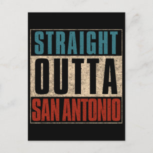 Straight Outta San Antonio Texas TX Verenigde Stat Feestdagenkaart