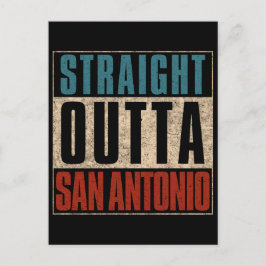 Straight Outta San Antonio Texas TX Verenigde Stat Feestdagenkaart