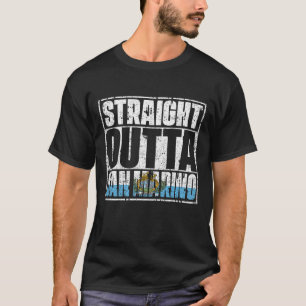 Straight Outta San Marino-vlag T-shirt