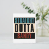 Straight Outta Sandy Utah UT Briefkaart (Staand voorkant)