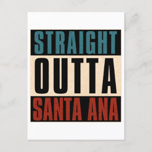 Straight Outta Santa Ana Californië Feestdagenkaart