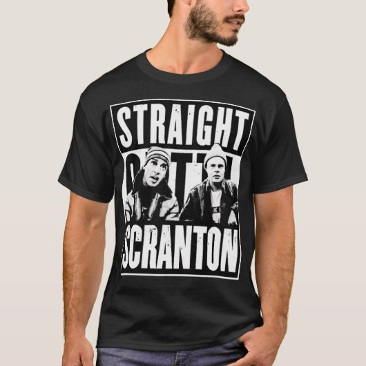 Straight Outta Scranton - Lazy Scranton T-shirt (Voorkant)