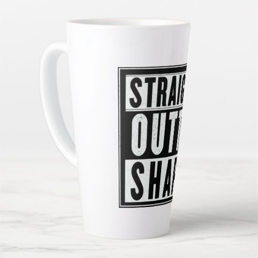 Straight Outta Shape Latte Mok (Linkerhoek)