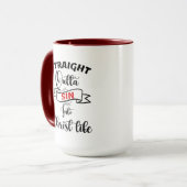 Straight Outta Sin into Christ Life Coffee Mug (Devant gauche)