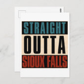 Straight Outta Sioux Herfsten South Dakota SD Briefkaart (Voorkant / Achterkant)