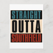 Straight Outta Southfield Michigan MI Briefkaart (Voorkant)