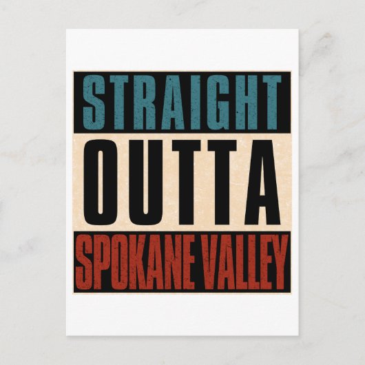 Straight Outta Spokane Valley, Washington, Verenig Briefkaart (Voorkant)