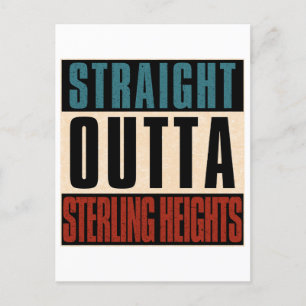 Straight Outta Sterling Heights Michigan MI Briefkaart