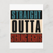 Straight Outta Sterling Heights Michigan MI Briefkaart (Voorkant)