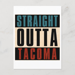 Straight Outta Tacoma Washington WA Feestdagenkaart