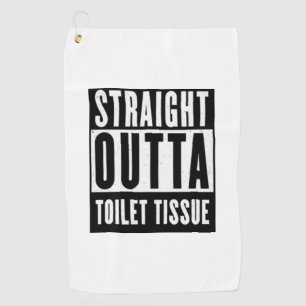 Straight Outta Toilet Tissue Funny Prepper Gifts Golfhanddoek