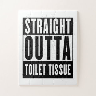 Straight Outta Toilet Tissue Funny Prepper Gifts Legpuzzel
