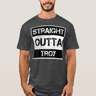 Straight Outta Troy stad Michigan nood T-shirt