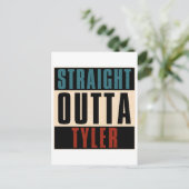 Straight Outta Tyler Texas TX Briefkaart (Staand voorkant)