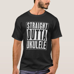 Straight Outta Ukulele  Distress Funny T-shirt