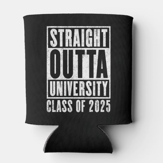 Straight Outta University 2025 noodlijdende versie Blikjeskoeler (Achterkant)