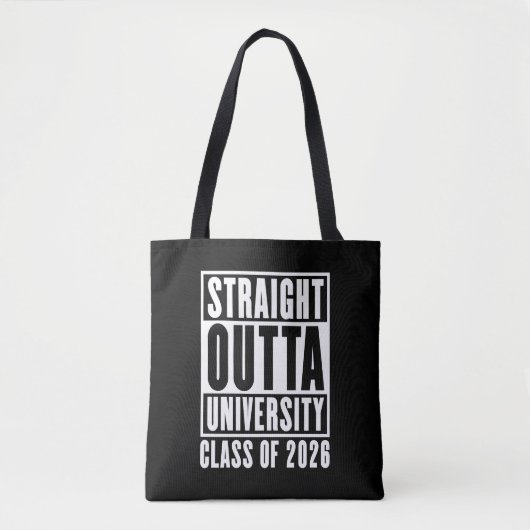 Straight Outta University Class of 2026 Draagtas (Voorkant)