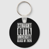 Straight Outta University Class of 2026 Sleutelhanger (Achterkant)
