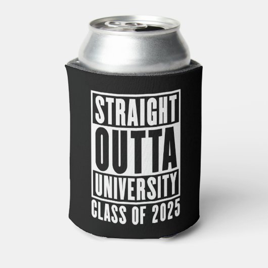 Straight Outta University Class van 2025 Blikjeskoeler (Blikje Achterkant)