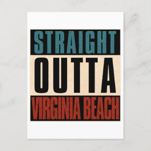 Straight Outta Virginia Beach Virginia VA Briefkaart