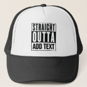 Straight Outta - Voeg hier uw eigen tekst toe Trucker Pet (Voorkant)