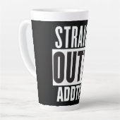 Straight Outta voegt jouw tekst toe Latte Mok (Linkerhoek)