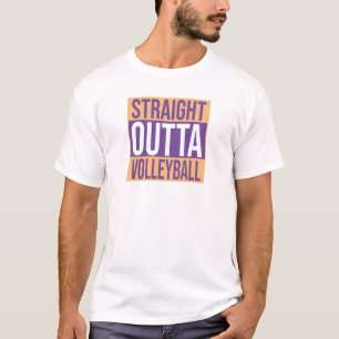 STRAIGHT OUTTA VOLLEYBAL Gepersonaliseerde Tekstkl T-shirt