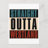 Straight Outta Westland Michigan MI Briefkaart (Voorkant)