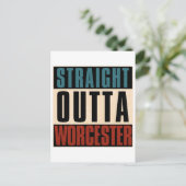 Straight Outta Worcester Massachusetts MA Briefkaart (Staand voorkant)