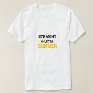 Straight Outta Zomer Grappig Terug naar School T-s T-shirt