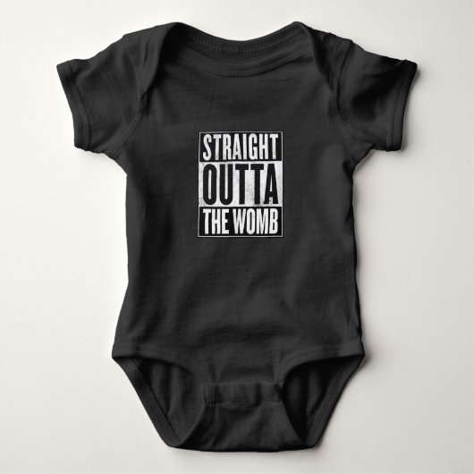 Straight Outthe Womb - Baby groeit Romper (Voorkant)