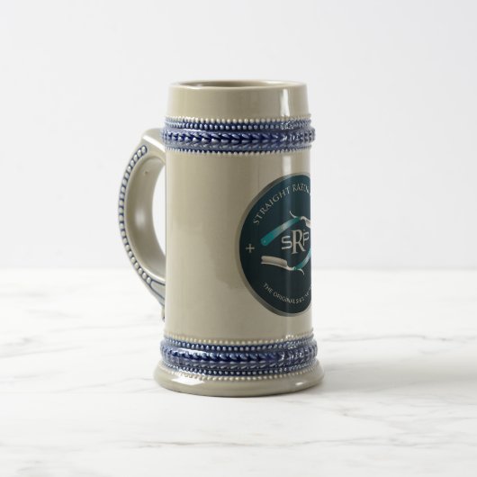 Straight Razor Place Stein Bierpul (Voorkant links)